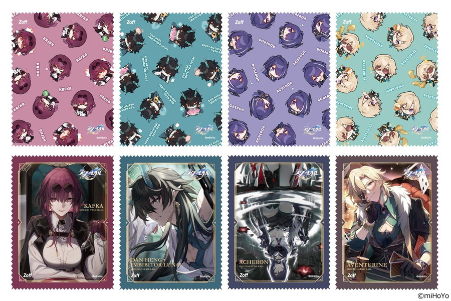 Zoff｜崩壊：スターレイル オリジナルメガネ拭き 全8種コンプリート