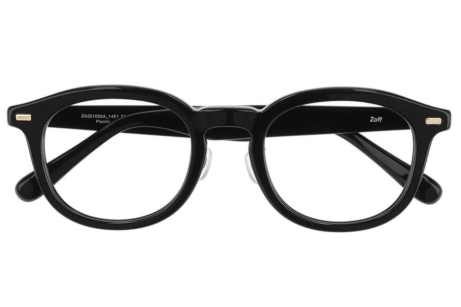 丸みのある太めのプラスチックフレーム/黒縁メガネ/CLASSIC（ZA221005