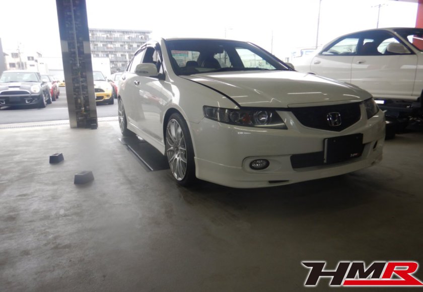 レイズ19AW TEIN車高調を装着したアコードユーロR(CL7)の納車前点検