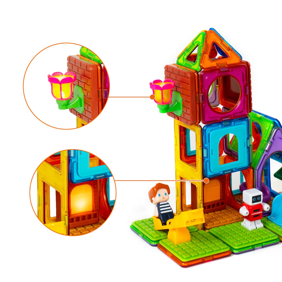 マグ・フォーマー ガーデンプレイセット（61ピース）: バリエーション