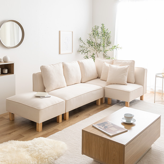 g118057]【単品】Cindy 2人掛けソファ ローソファー・フロアソファー