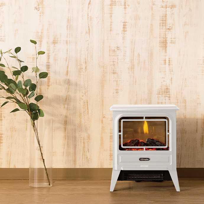 g37305]【幅35cm】Tiny stove 暖炉型電気ストーブ 加湿器・ヒーター