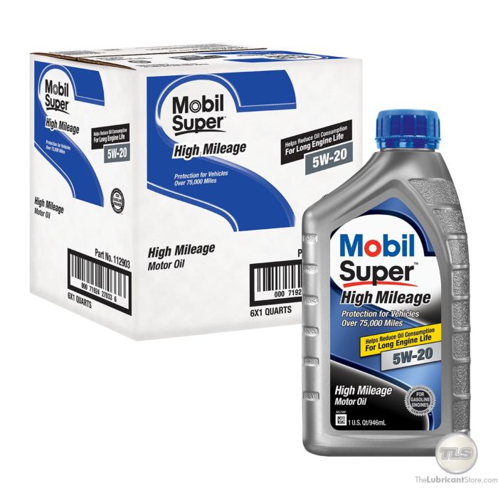 Mobil Super High Mileage 5w20 (Case - 6 Quarts)