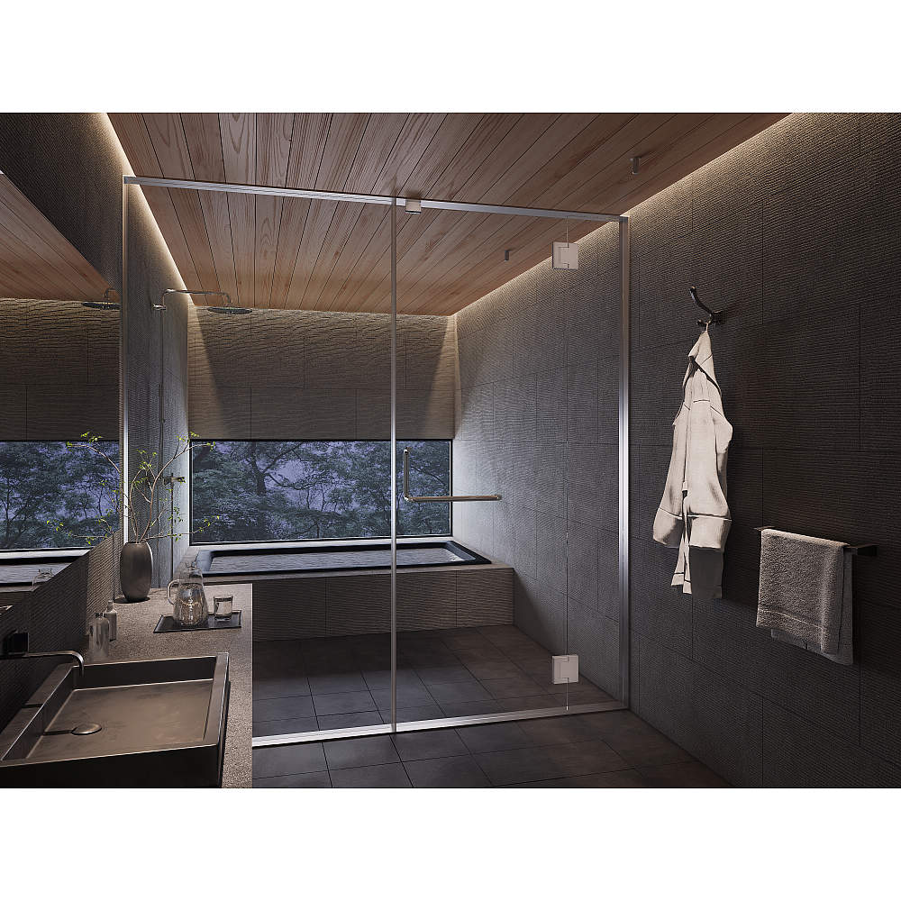 ガラスドア用L型ハンドル HA-4222A型 ステンレス 【スガツネ工業】