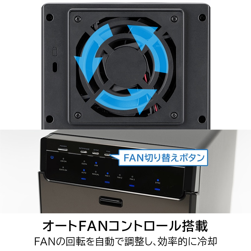 HDDケース 3.5インチ 4BAY 外付け RAID機能なし USB3.1(Gen1) / USB3.0