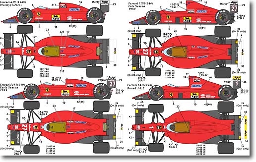 1/20 フェラーリ F189 (639-641) | HLJ.co.jp