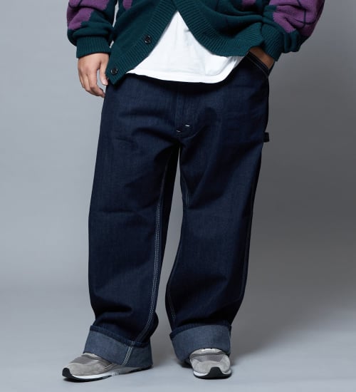 大きいサイズ】DUNGAREES ワイドペインターパンツ/デニム セットアップ