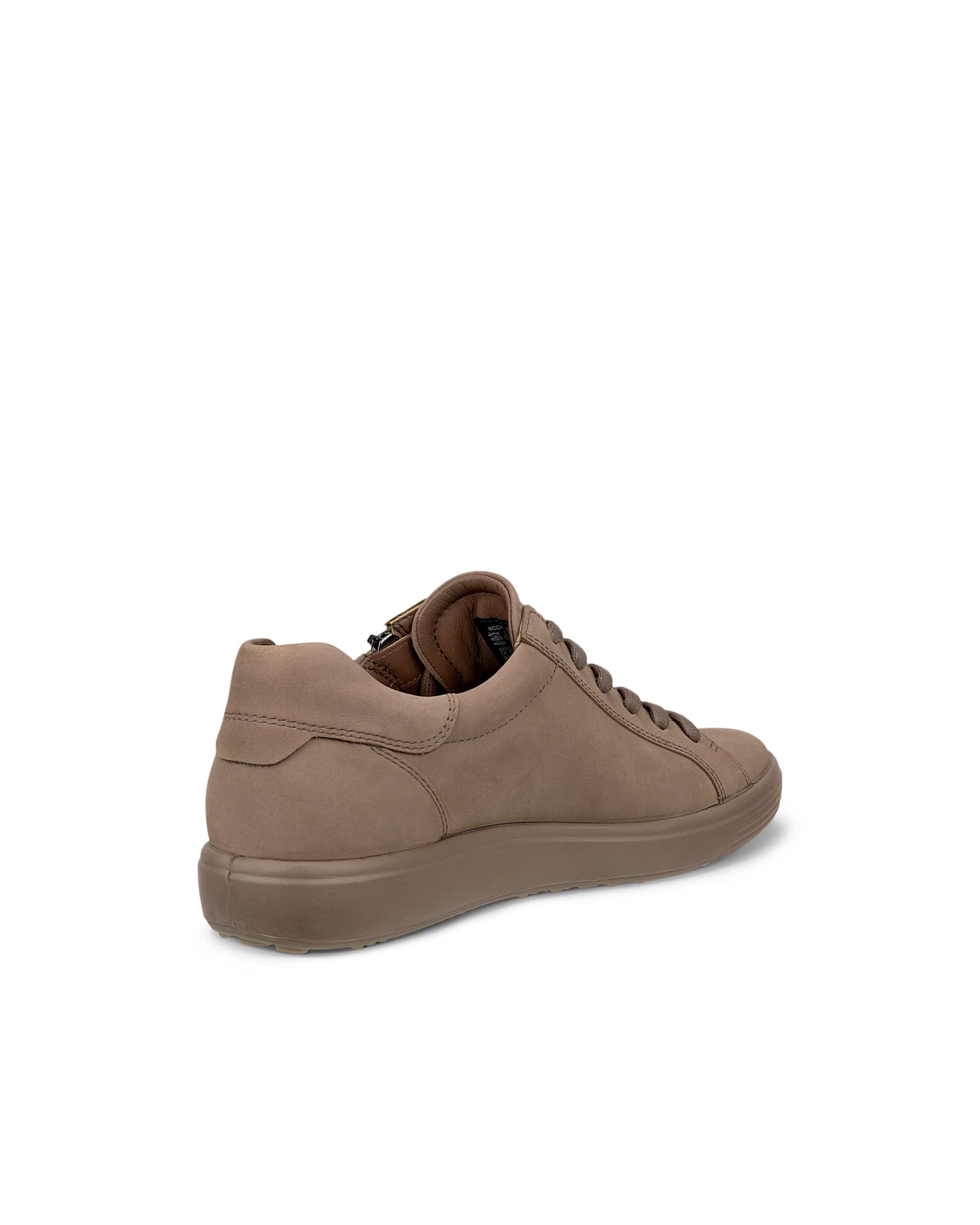 Women's ECCO® Soft 7 Nubuck Side-Zip Sneaker | Brown