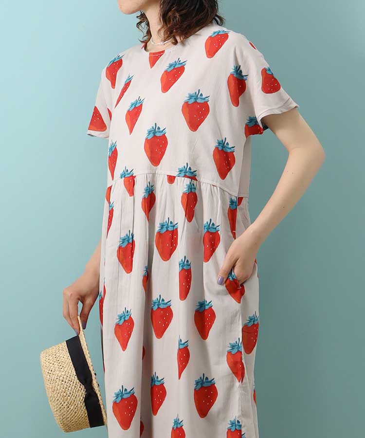 いちごワンピース ワンピース 半袖 半袖ワンピース いちご イチゴ