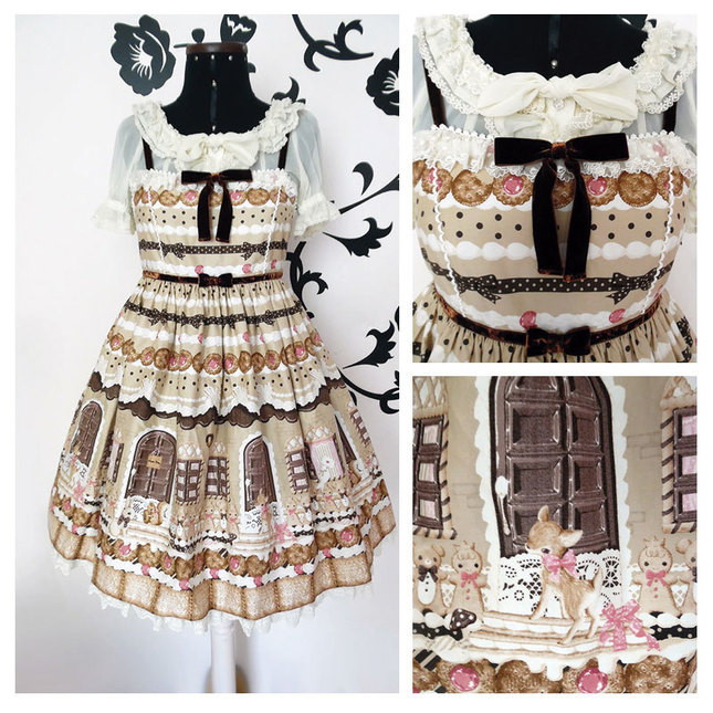 Angelic Pretty Sweet Cream House JSK With Collar - Jumperskirt