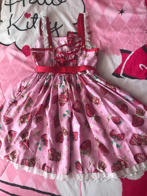 FREE US SHIPPING* Angelic Pretty Royal Crown Berry JSK in Pink