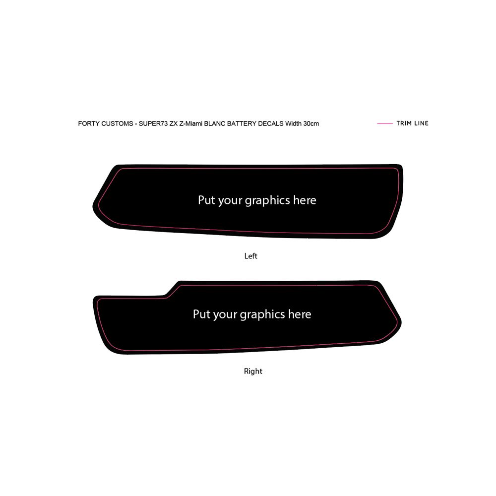 Super73 ZX, Z-Adventure. Z-Miami Battery decal mockup files