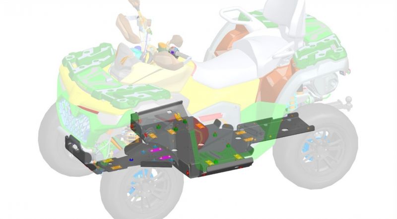 CFORCE 800/1000 Touring Gen. 3 Skid Plate HDPE, CFMOTO OEM (9AWV