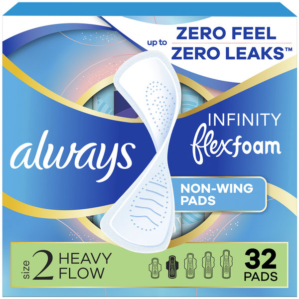 Always Infinity Super Sanitary Pads Non-Wings Same-Day Delivery or