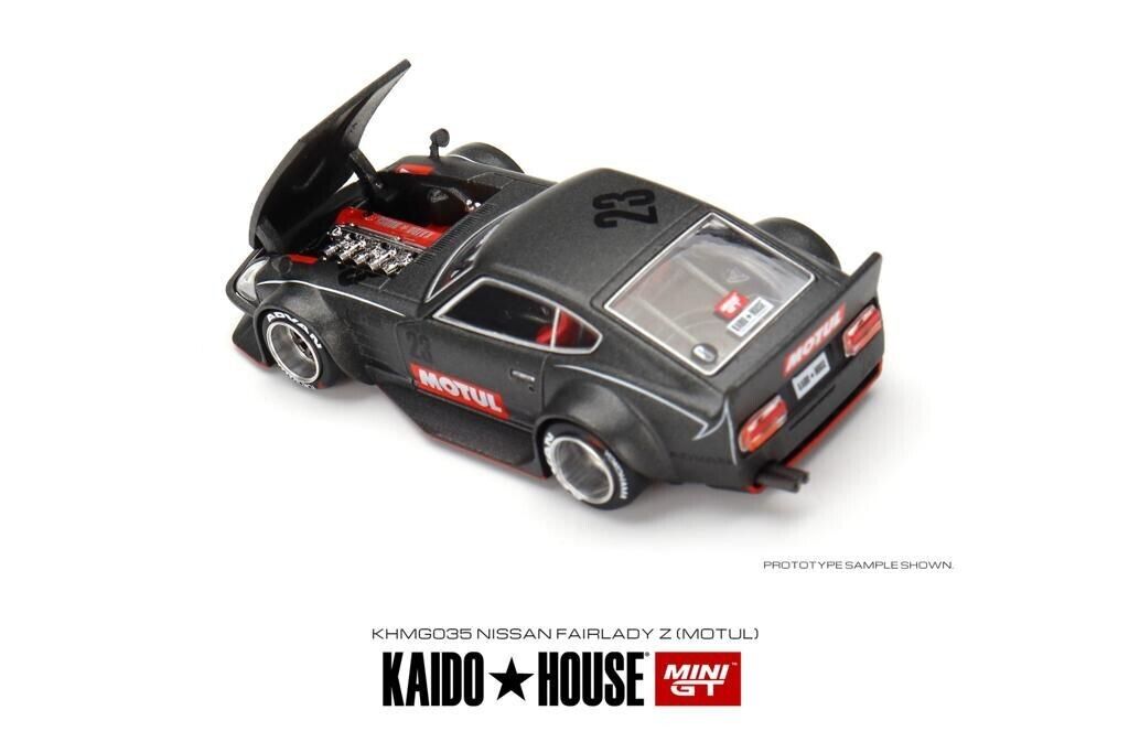 Datsun Fairlady Z 035 Motul V1 Black Kaido House x MiniGT 1:64
