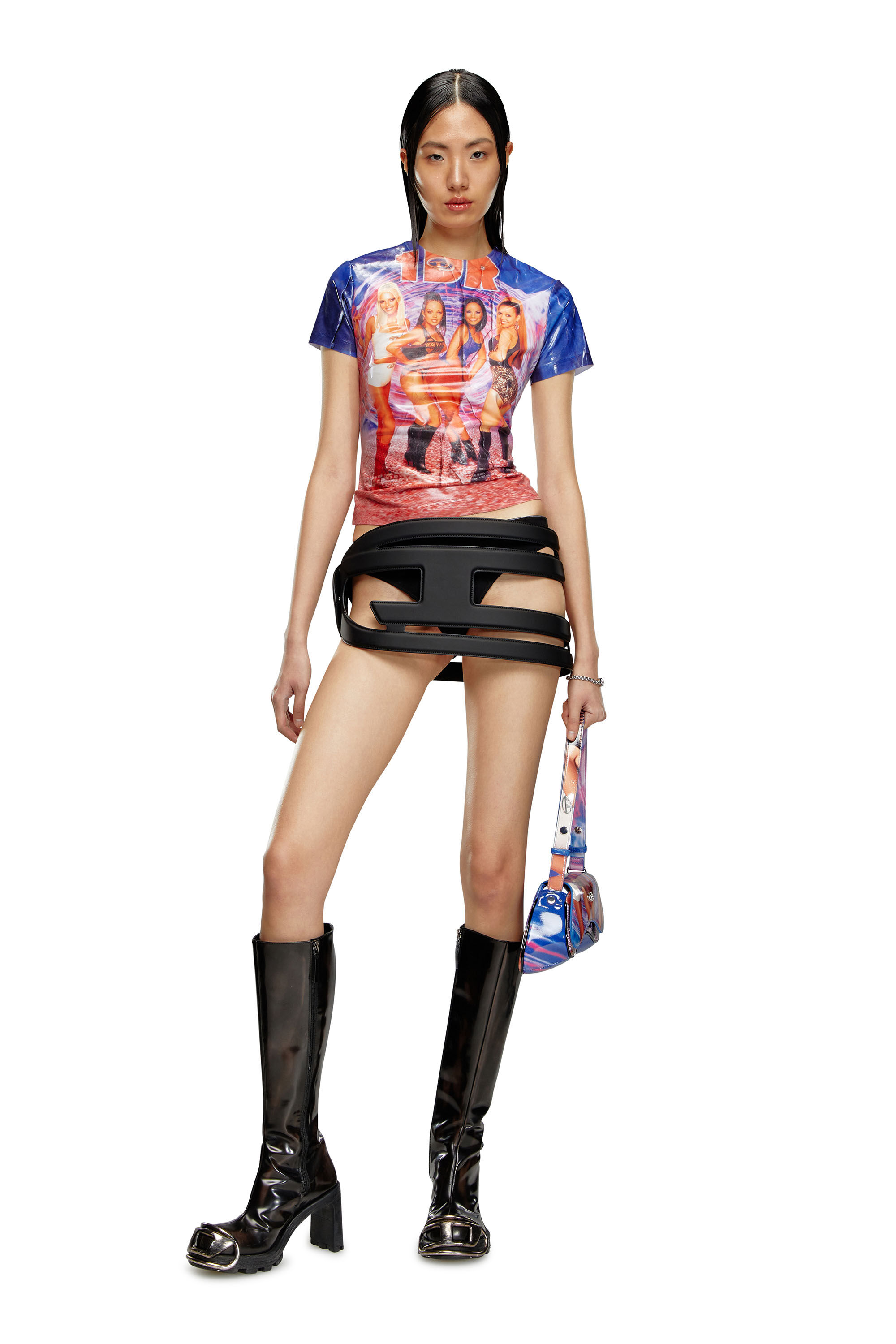 Women's D-Hammer-High-heel boots in brushed leather | Black | Diesel