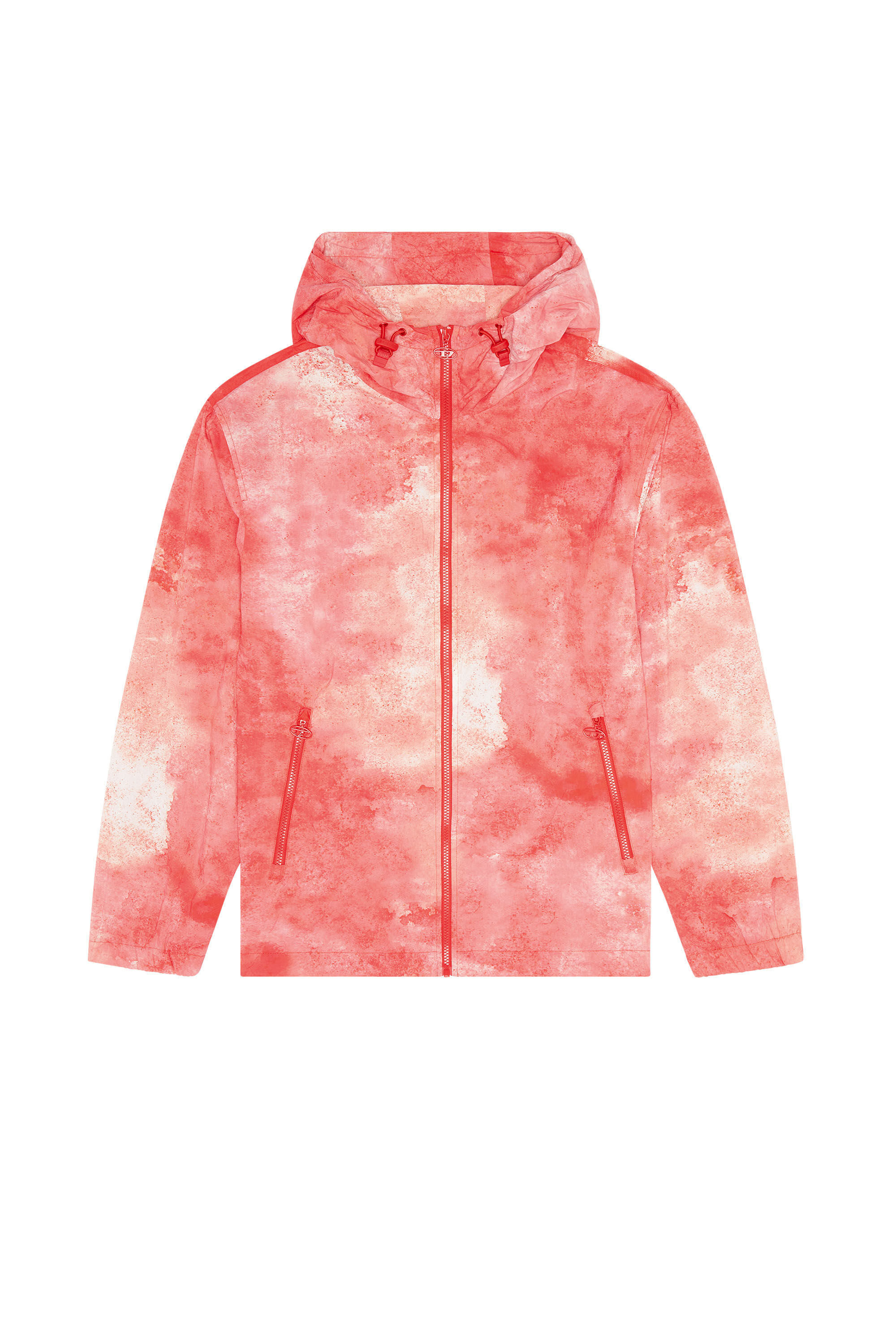 J-WARRETT-LOGO Man: Watercolour-effect windbreaker with logo | Diesel