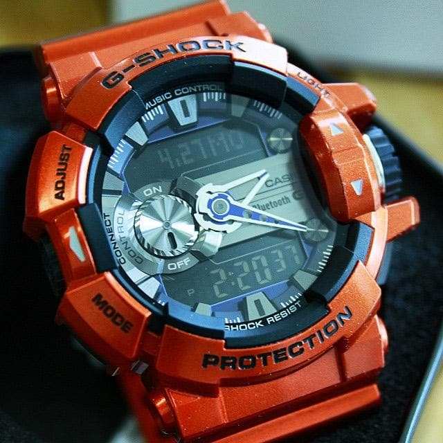 Casio G-Shock G'MIX Mobile Link Bluetooth Anadigi Metallic Orange