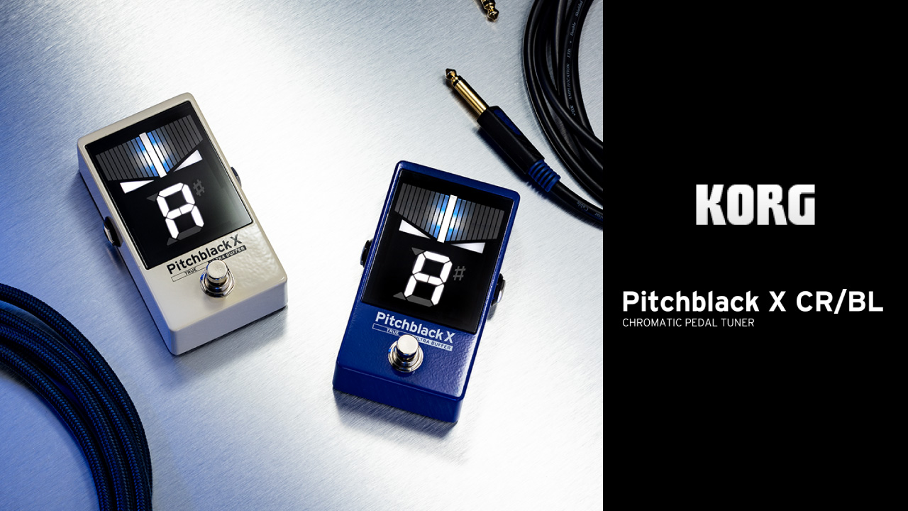 KORG（コルグ）の定番チューナー Pitchblack X に新色ブルー、クリーム