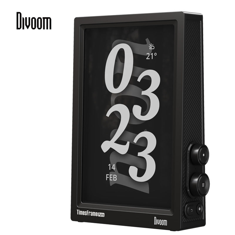 Divoom Times Frame Pure Digital Photo Frame, Crystal-Clear