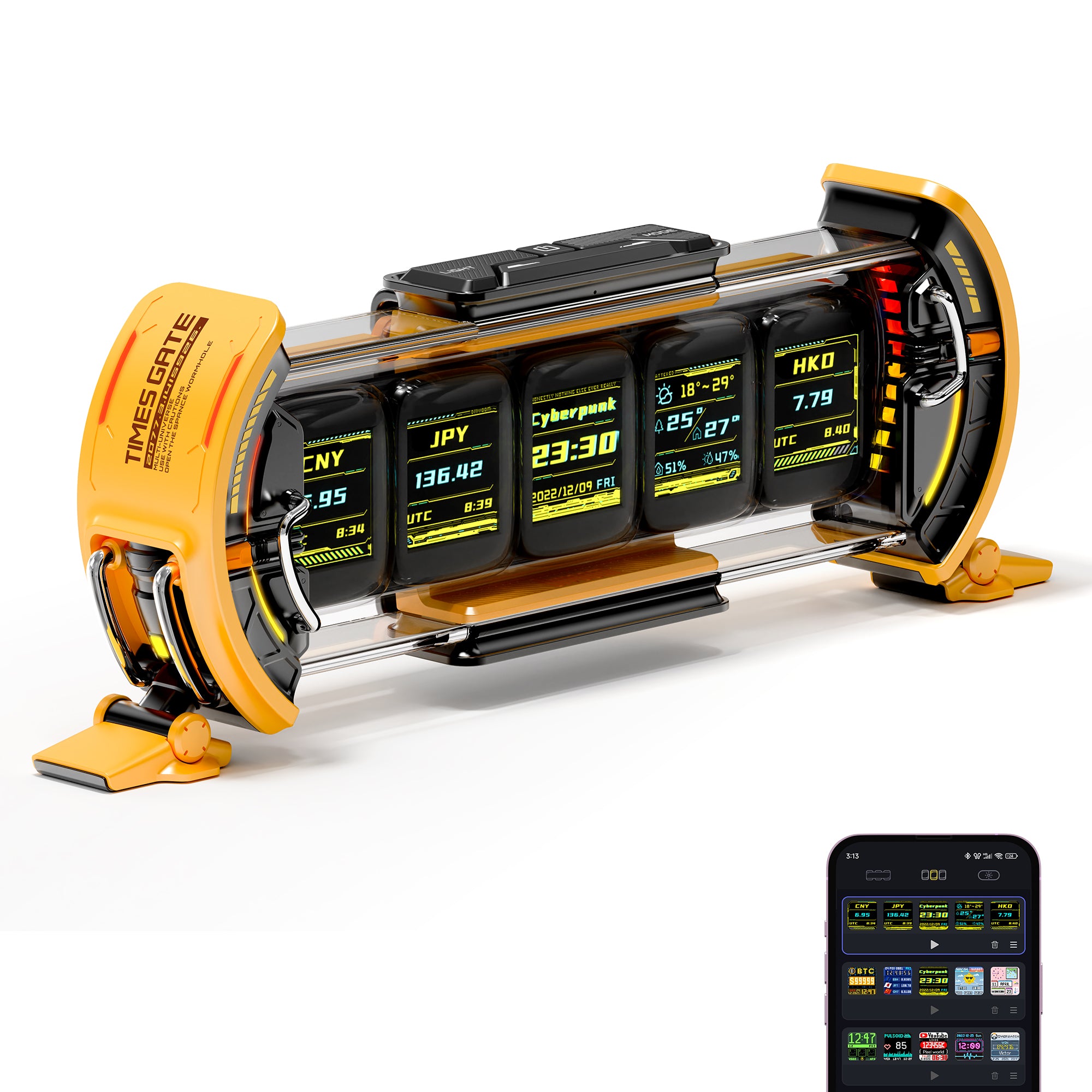 Divoom Times Gate 置き時計 おしゃれ デジタル ピクセルアート/アプリ