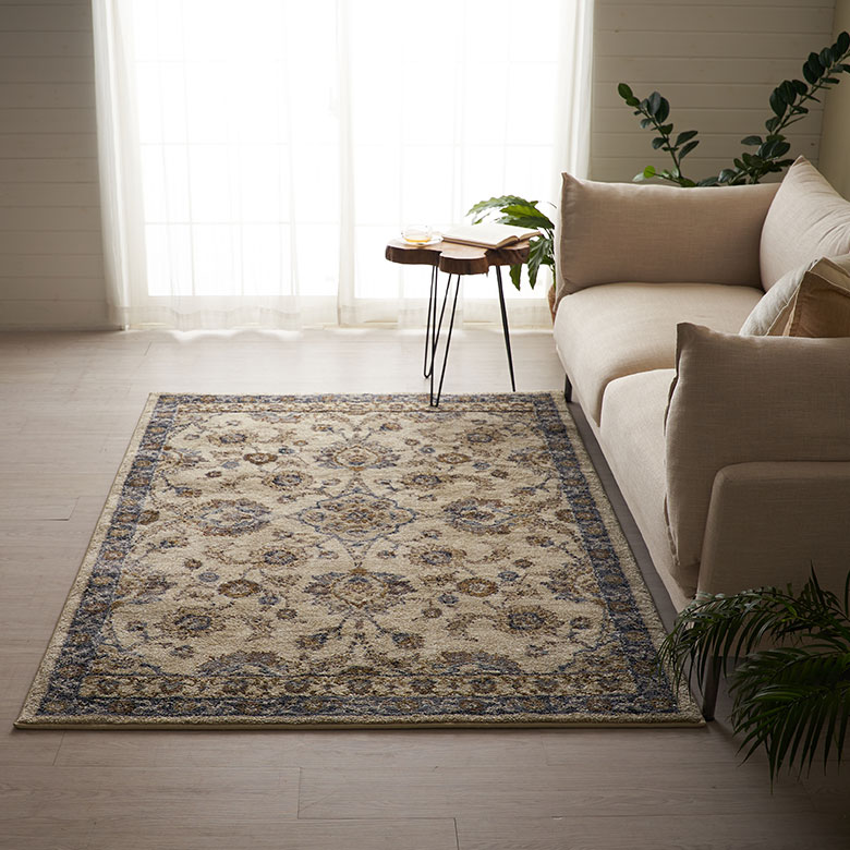 ラグ ラグマット ウィルトン織 フラワー 花柄 花 エジプト製 約 130