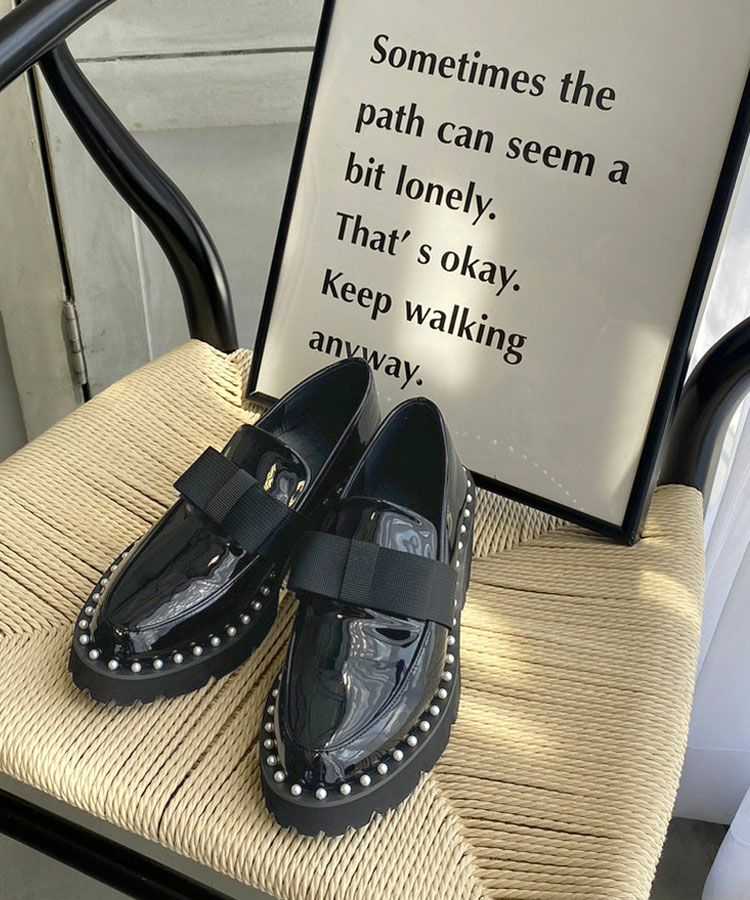 パールリボンローファー[C]