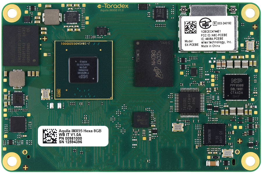 NXP i.MX 95コンピューターオンモジュール - Aquila iMX95