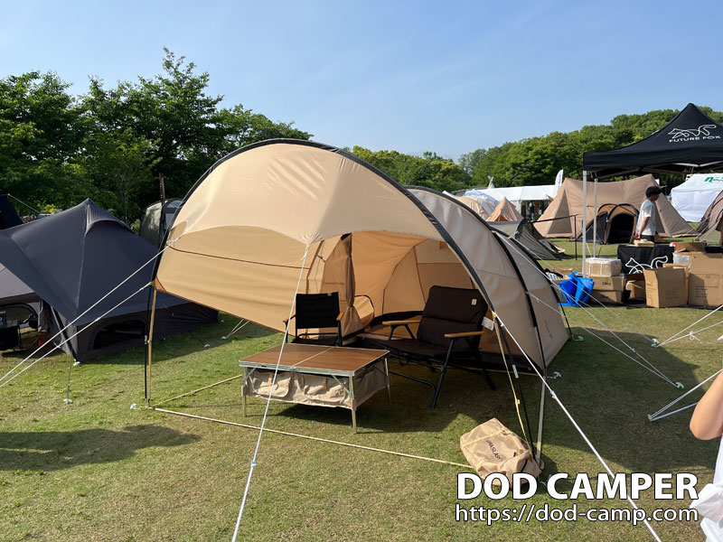 カマボコテントスラッシュ ベージュ タン ドーム型 キャンプテント