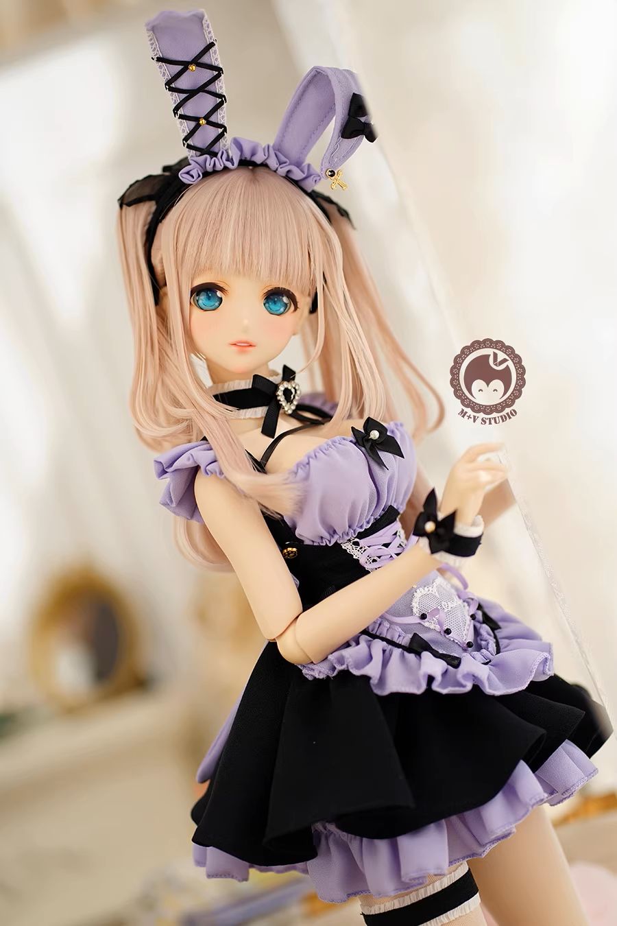 キューティバニーメイド（紫黒：DD共用サイズ）（DD・DDDY・DD L胸