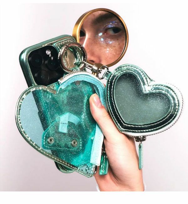 即納】 エジュー ajew PVC heart planet pouch ハート ポーチ