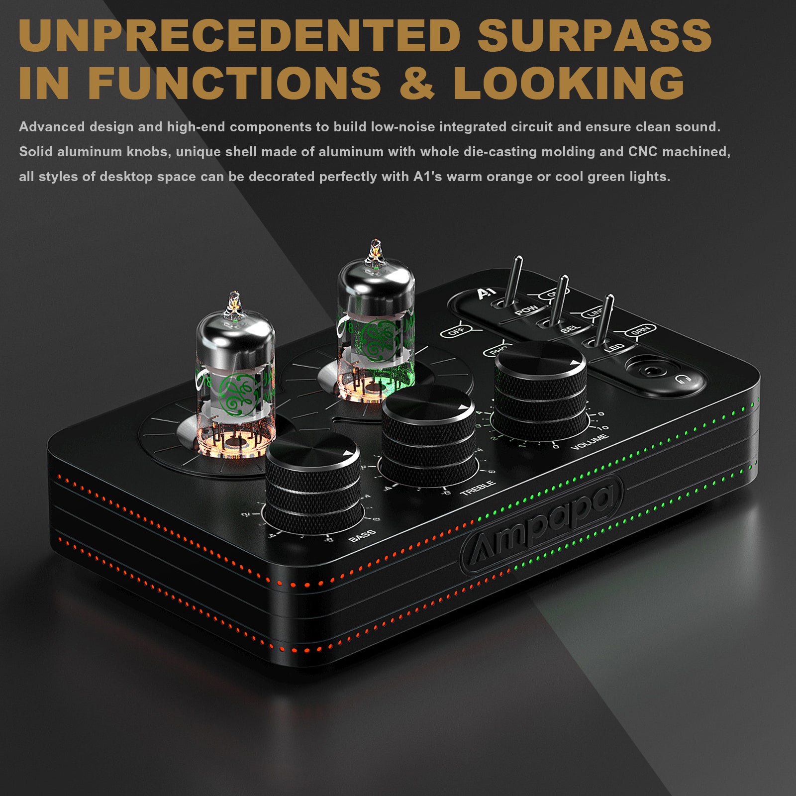 Ampapa A1 Mini 5654 Vacuum Tube Preamp Phono/Turntable Amplifier w