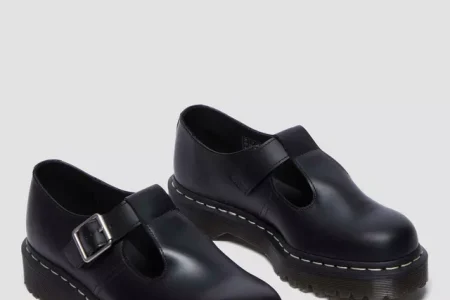 Polley Bex Black Smooth White Stitch Mary Jane — Downes