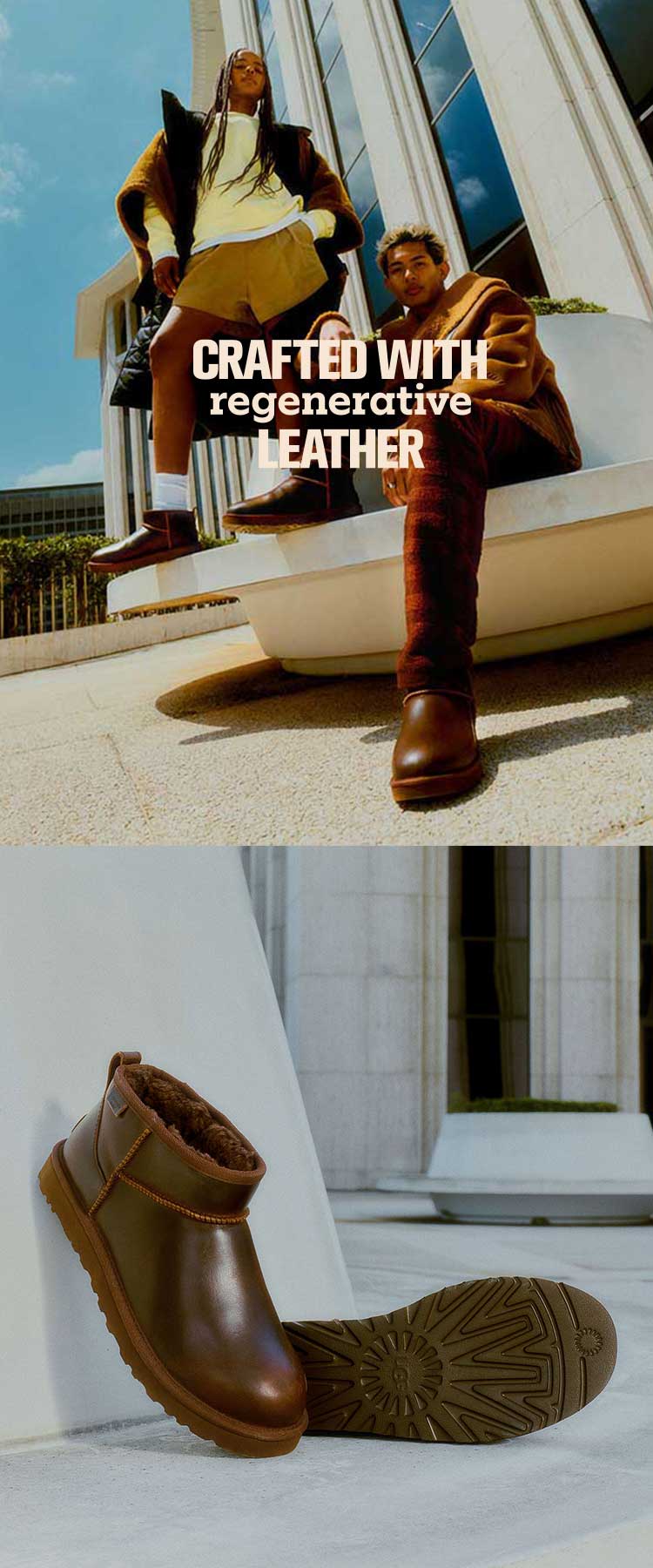 UGG® 公式【 クラシック ウルトラ ミニ LTHR リジェン|Classic Ultra