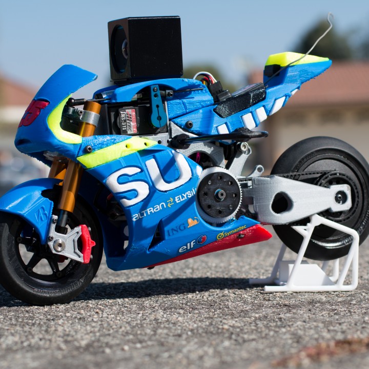 3D Printable 2016 Suzuki GSX-RR 1:8 Racing RC MotoGP Version 2 by