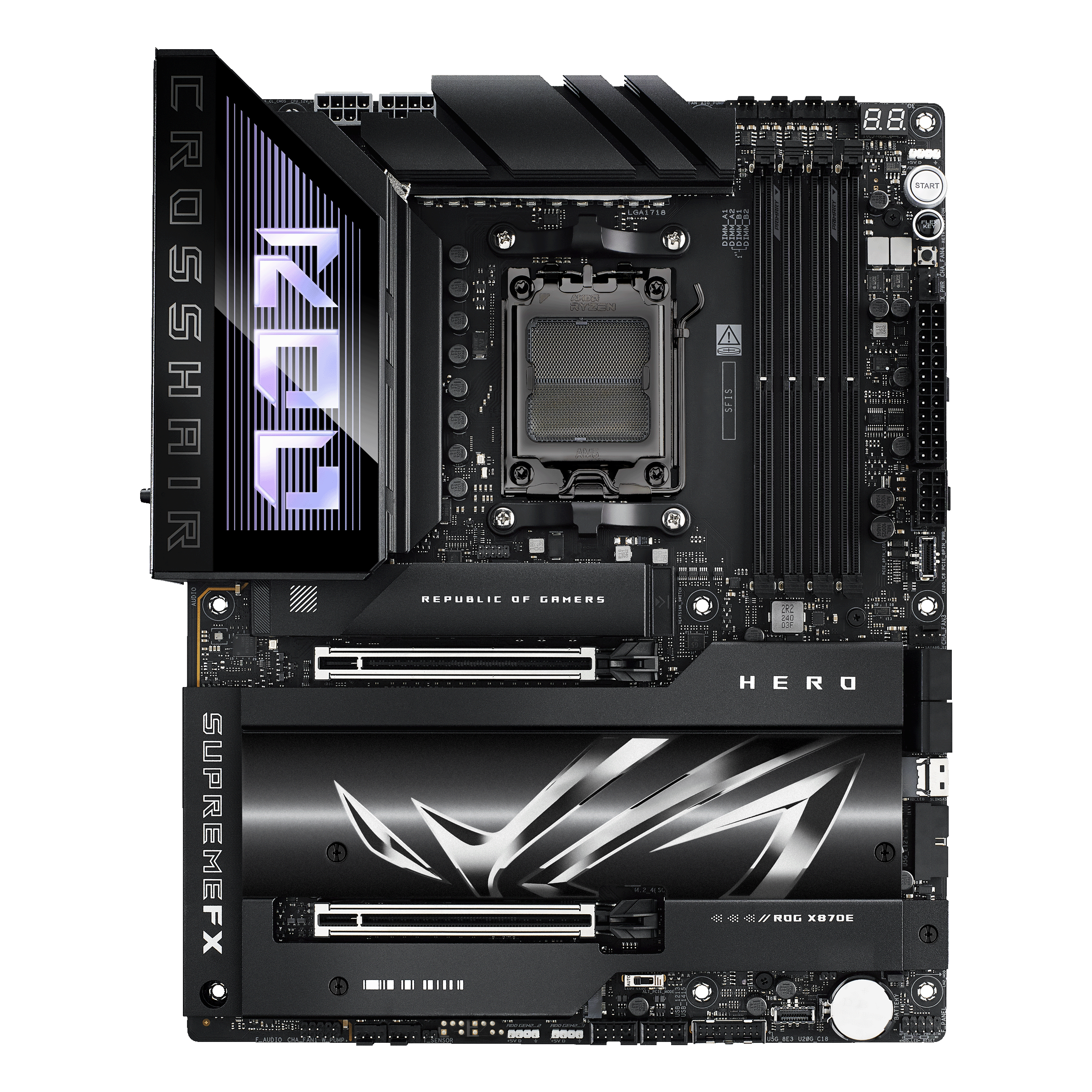ROG CROSSHAIR X870E HERO | ROG Crosshair | Gaming Motherboards