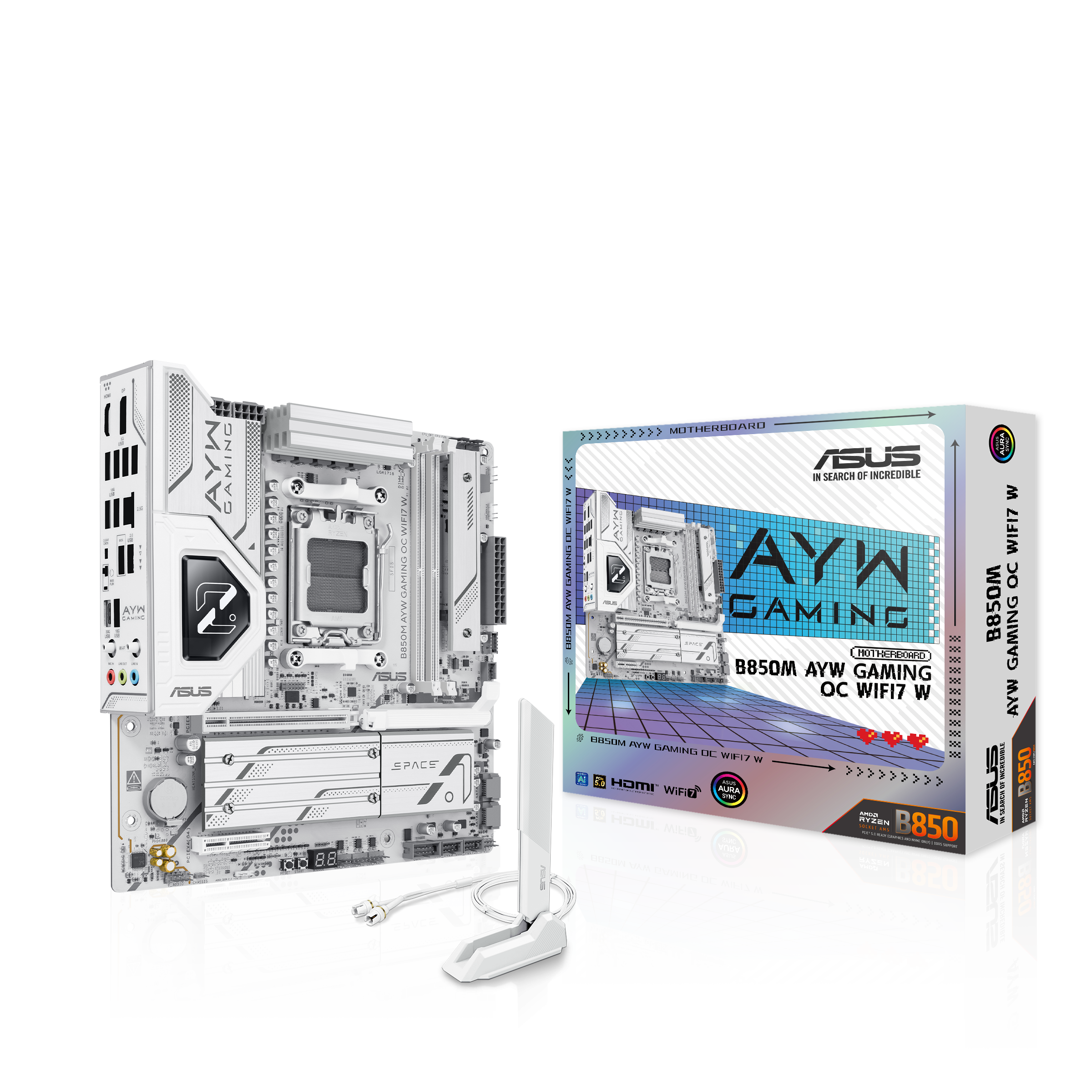 B850M AYW GAMING OC WIFI7 W｜Motherboards｜ASUS Global