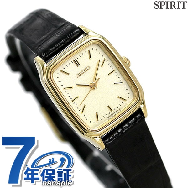 dショッピング |セイコー 腕時計 レディース ゴールド×ブラック 革