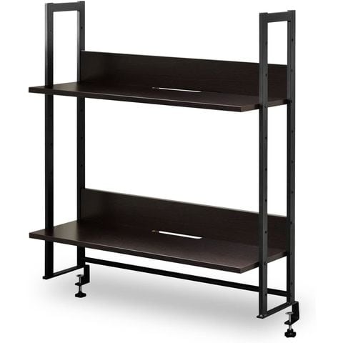 dショッピング |机上ラック 机上台 幅90cm 2段 (ダークウォールナット