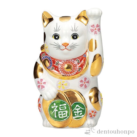 dショッピング |小判招き猫 金ブチ盛 7号 ( 退職祝い 定年 置物 幸運
