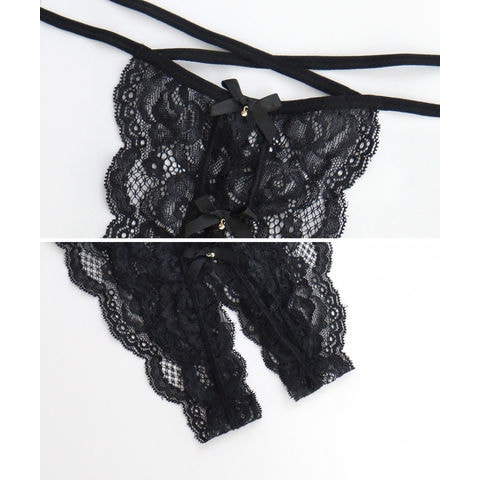 dショッピング |ミリューレースオープンクロッチショーツ ブラック 黒