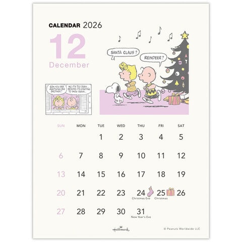 dショッピング |【送料無料】スヌーピー 2026年 卓上カレンダー 縦型