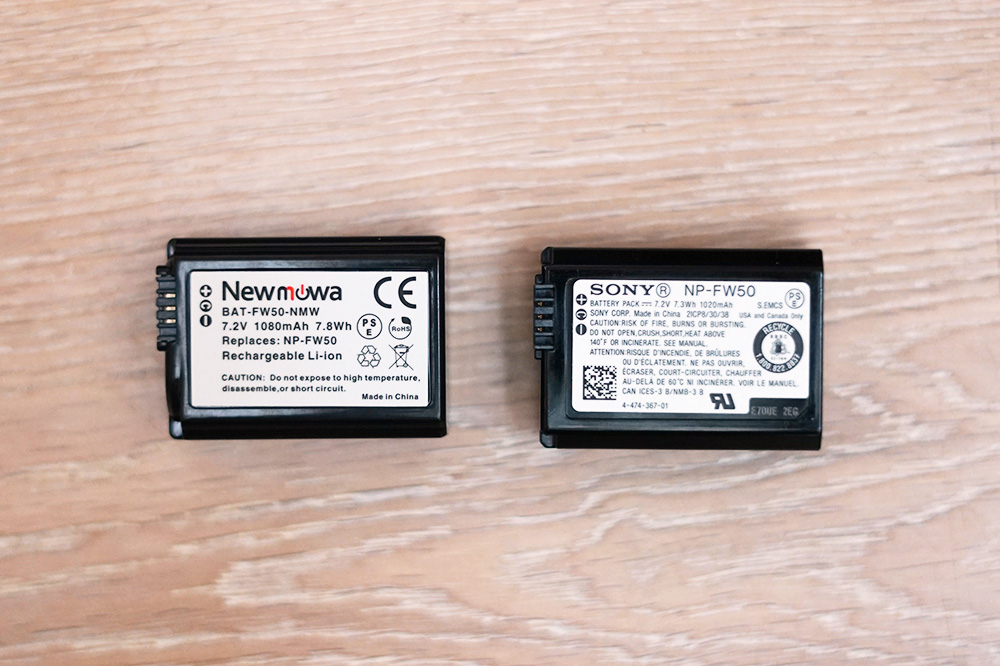 SONY α7IIのバッテリー問題解決に、Newmowa製の互換バッテリーを購入し