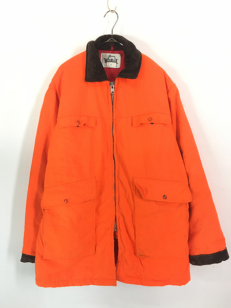 古着 70s WoolRich レスキュー オレンジ パデッド ハンティング