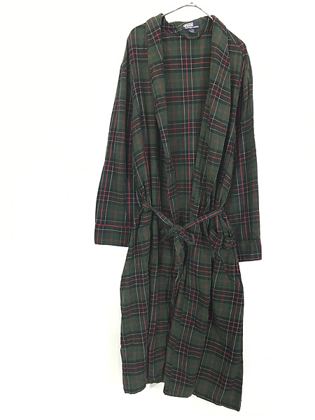 古着 90s Polo Ralph Lauren タータン チェック フランネル ガウン