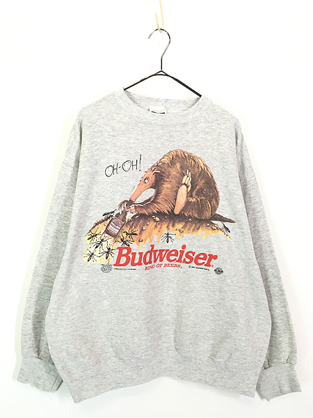 90s Budweiser バドワイザー 企業 スウェット グレー L相当 90年代