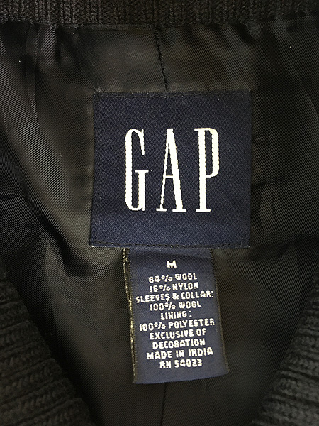 古着 90s GAP ニットリブ ハイネック メルトン ウール ドライバーズ