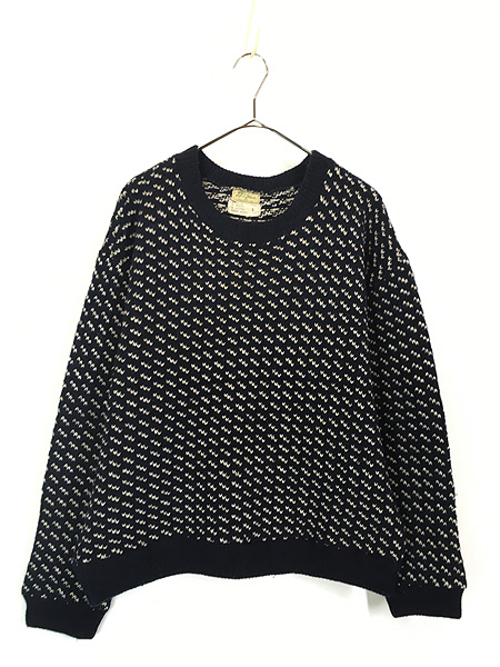 古着 60s ノルウェー製 LL Bean 筆記体タグ バーズアイ ヘビー ウール