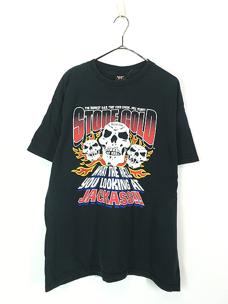 古着 00s USA製 WWF Stone Cold Austin 3:16 「JACKASS!!」 スカル