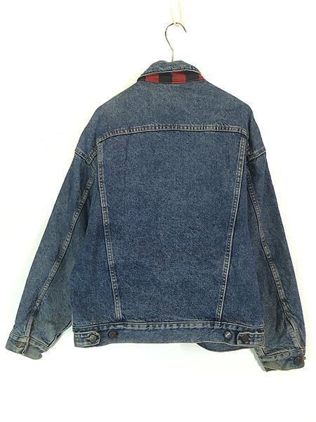 古着 80s USA製 Levi's 70417-0814 ブロック チェック ライナー デニム
